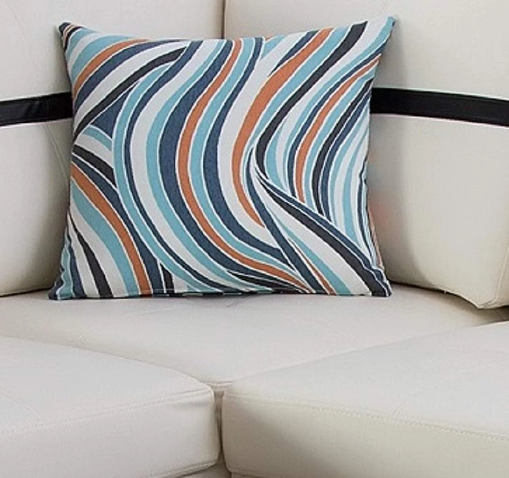 Cream White Black Stripe Left Hand Facing Sectional Sofa Set Y604000