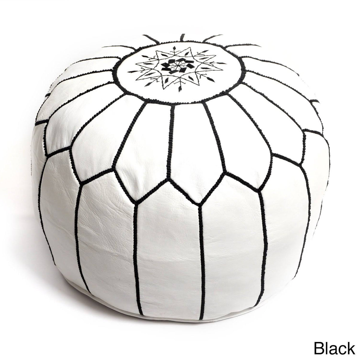 White Leather Ottoman K467