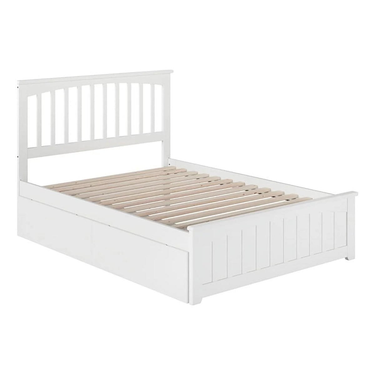 White Full Storage Platform Bed K534367