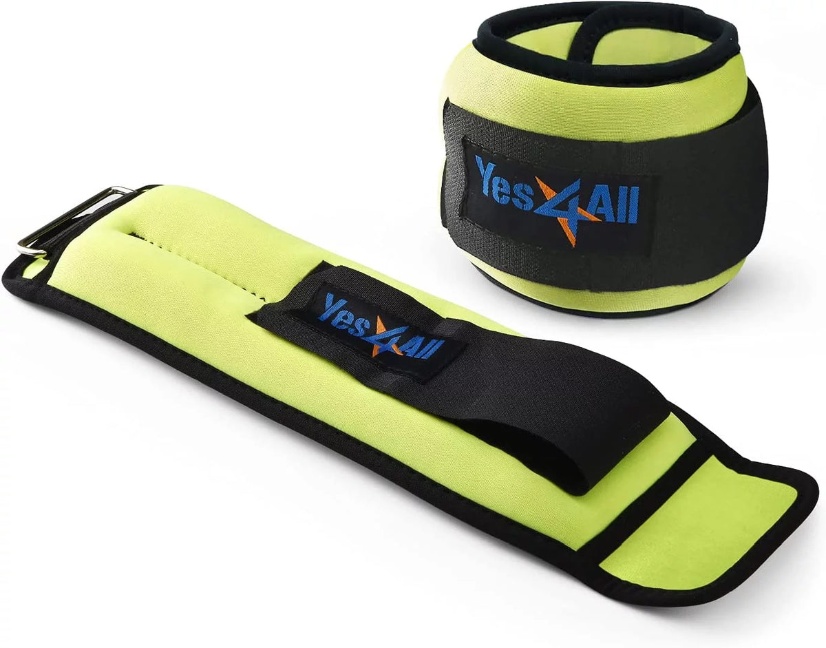 1 lbs Neoprene Ankle Wrist Weight, Beige, Pair H788209
