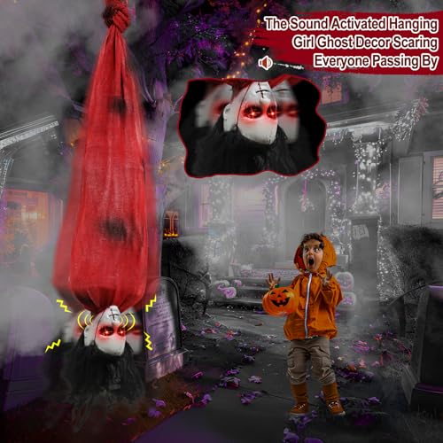 2.6 Ft Zombie Animatronics with Glowing Eye O342179