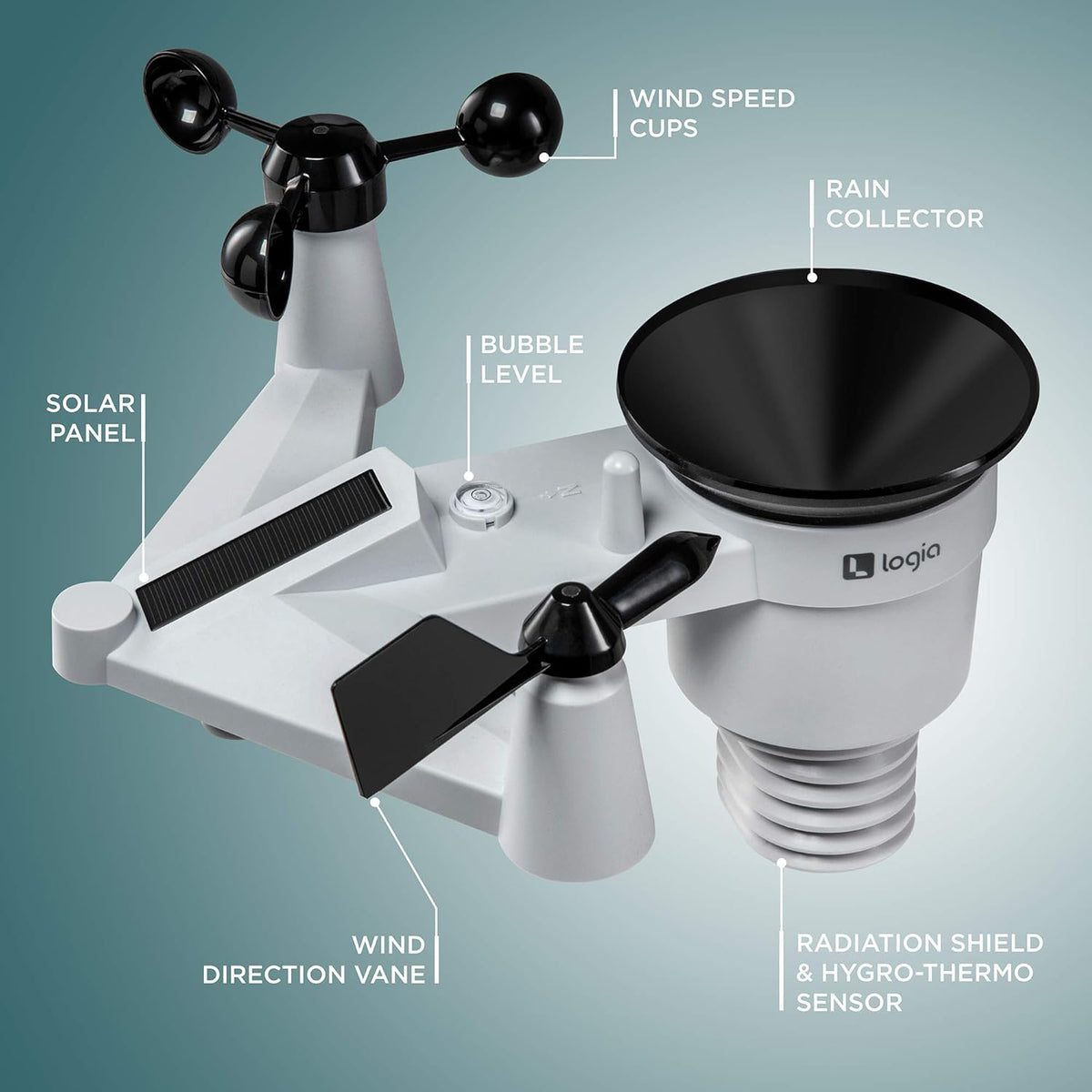 5-in-1 Wi-Fi Weather Station with Solar H845582