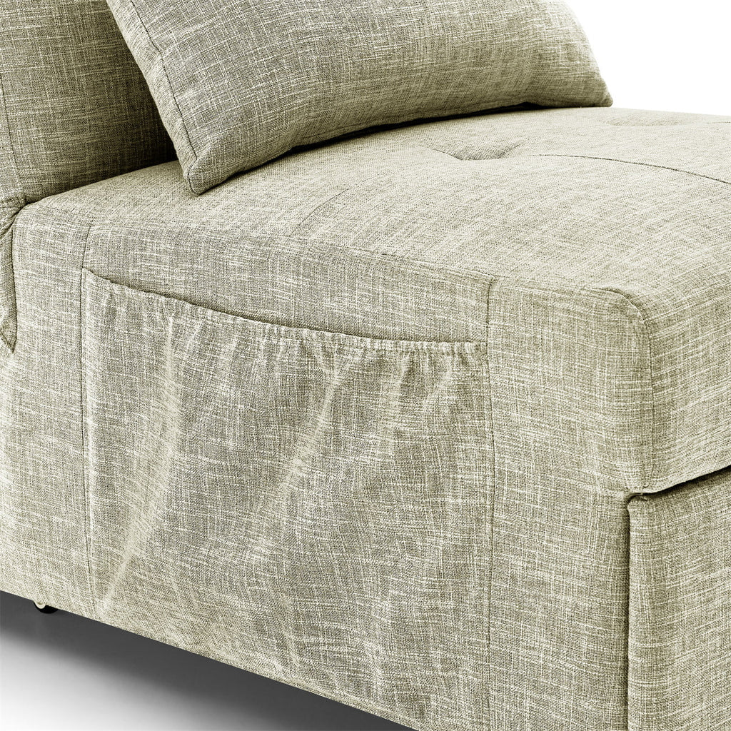 Beige Folding Sofa Bed Chair with Storage Bag Z428