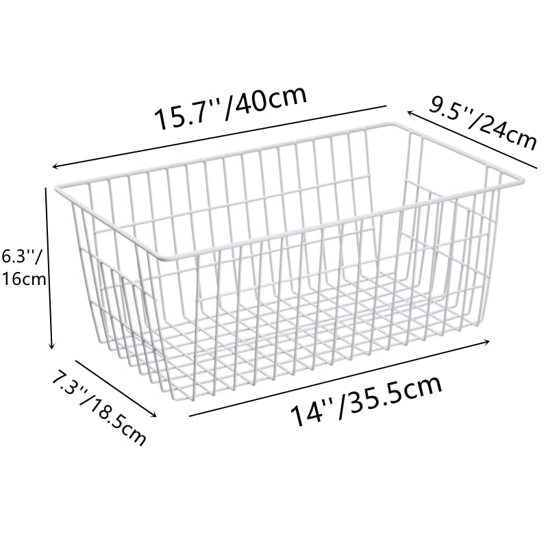 17.5" 2Packs Wire Metal Freezer Organizer Bins V44163