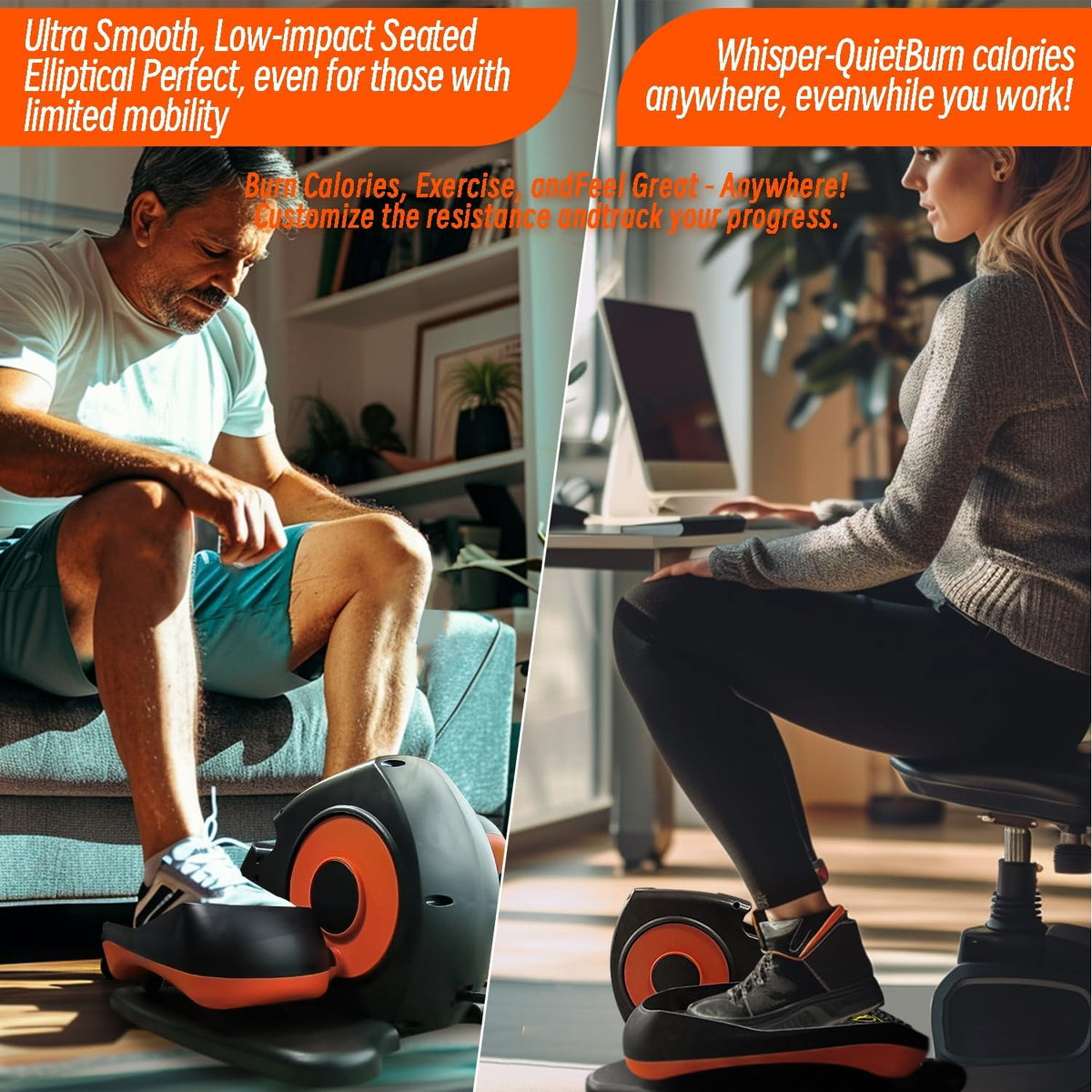 Portable Mini Under Desk Elliptical C400215