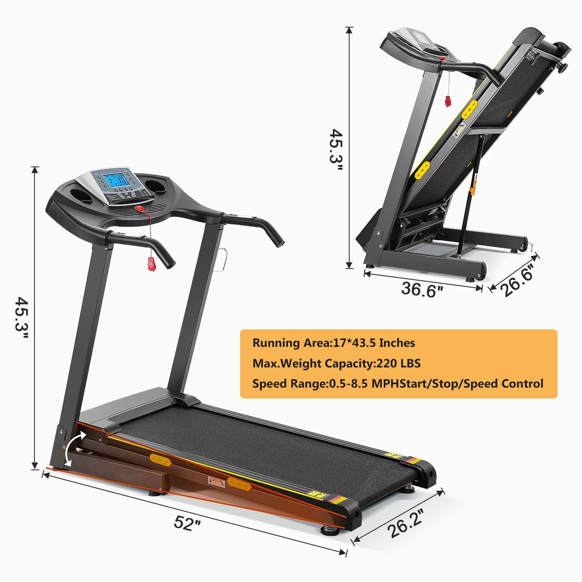 2.5 HP Treadmill with 12% Auto Incline U4509