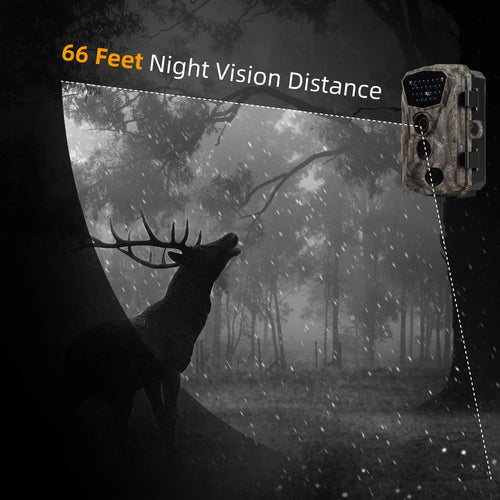 2 Pack 18MP 1080P Game Hunting Scouting Camera with 3 Infrared Sensors Motion Activated Night Vision 2.4" LCD H7539