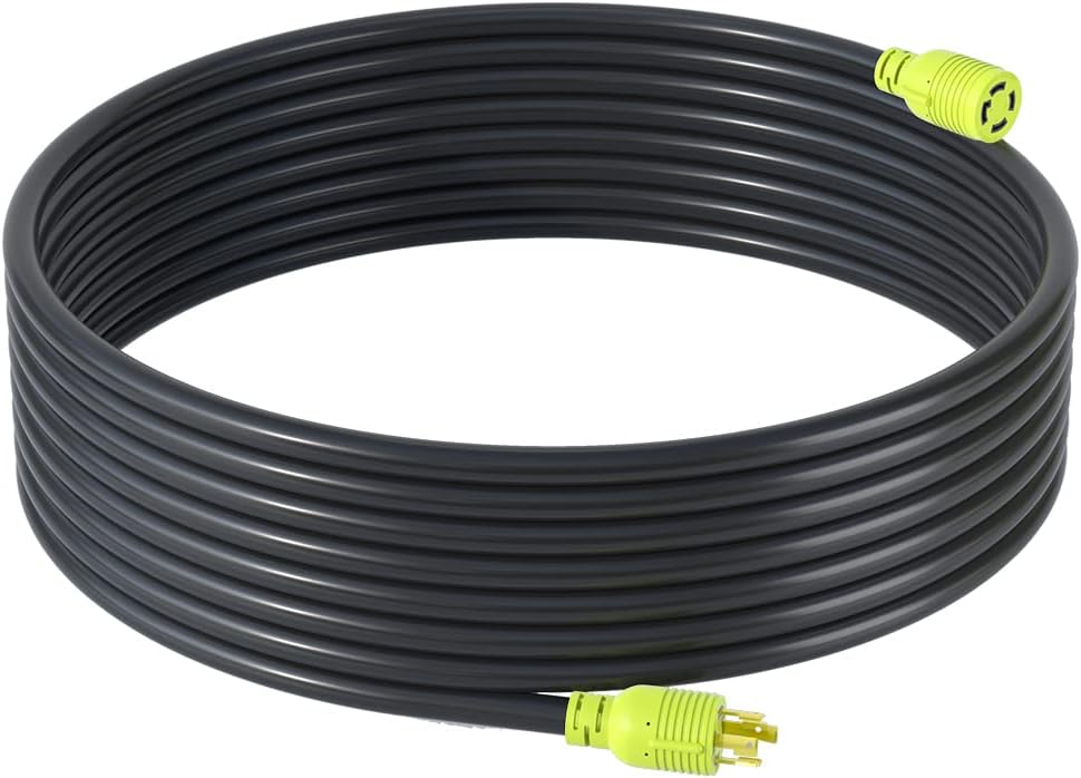 4 Prong 30 Amp Generator Extension Cord, NEMA L14-30P/L14-30R, 10 Gauge SJTW, Twist Lock Plug, 125/250V, 7500W (40FT) B4690