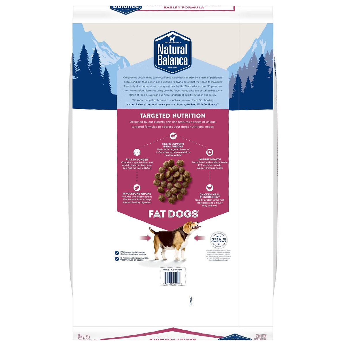28 lb Chicken Meal Salmon Meal Barley Formula Dog Food K674494