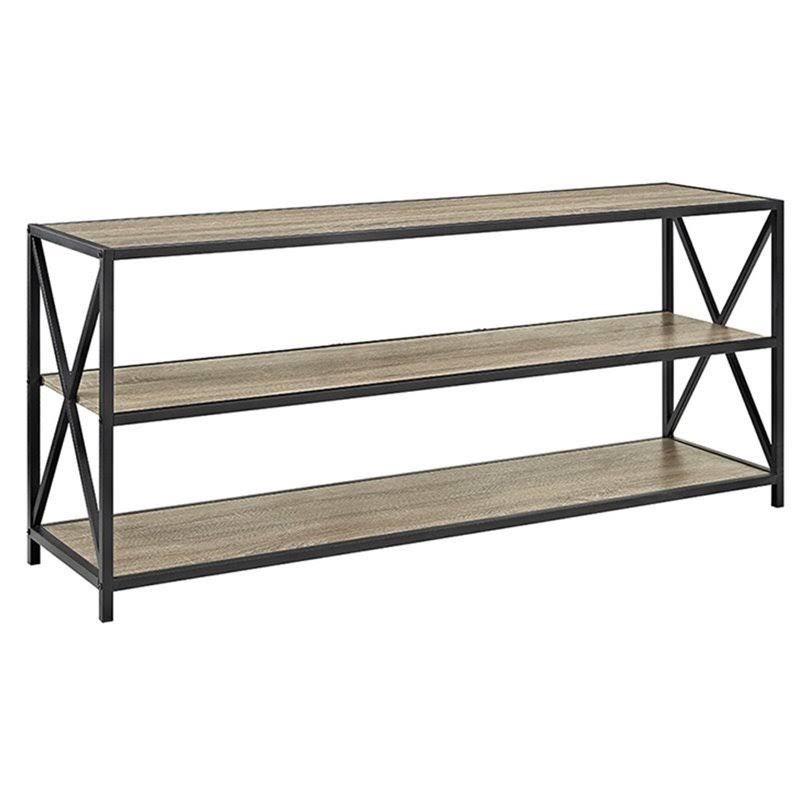 2 Shelf Wide Bookcase in Driftwood E80254