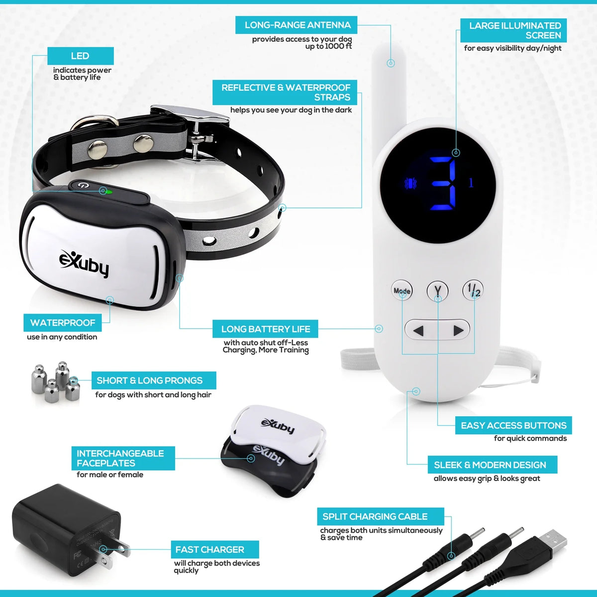 Tiny Shock Collar for Small Dogs 5-15lbs with Remote R889