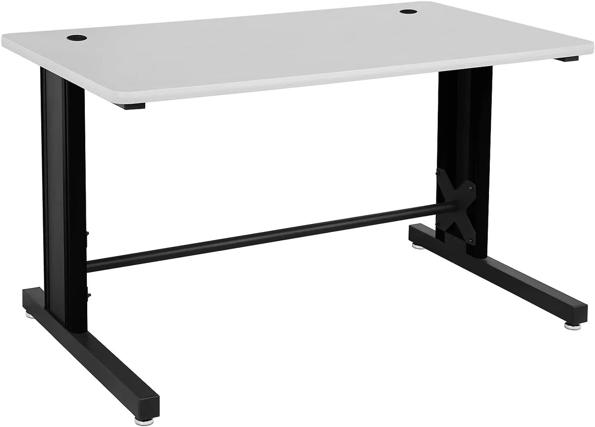 25" X 58" Black Frame Grey Top Computer Desk X650