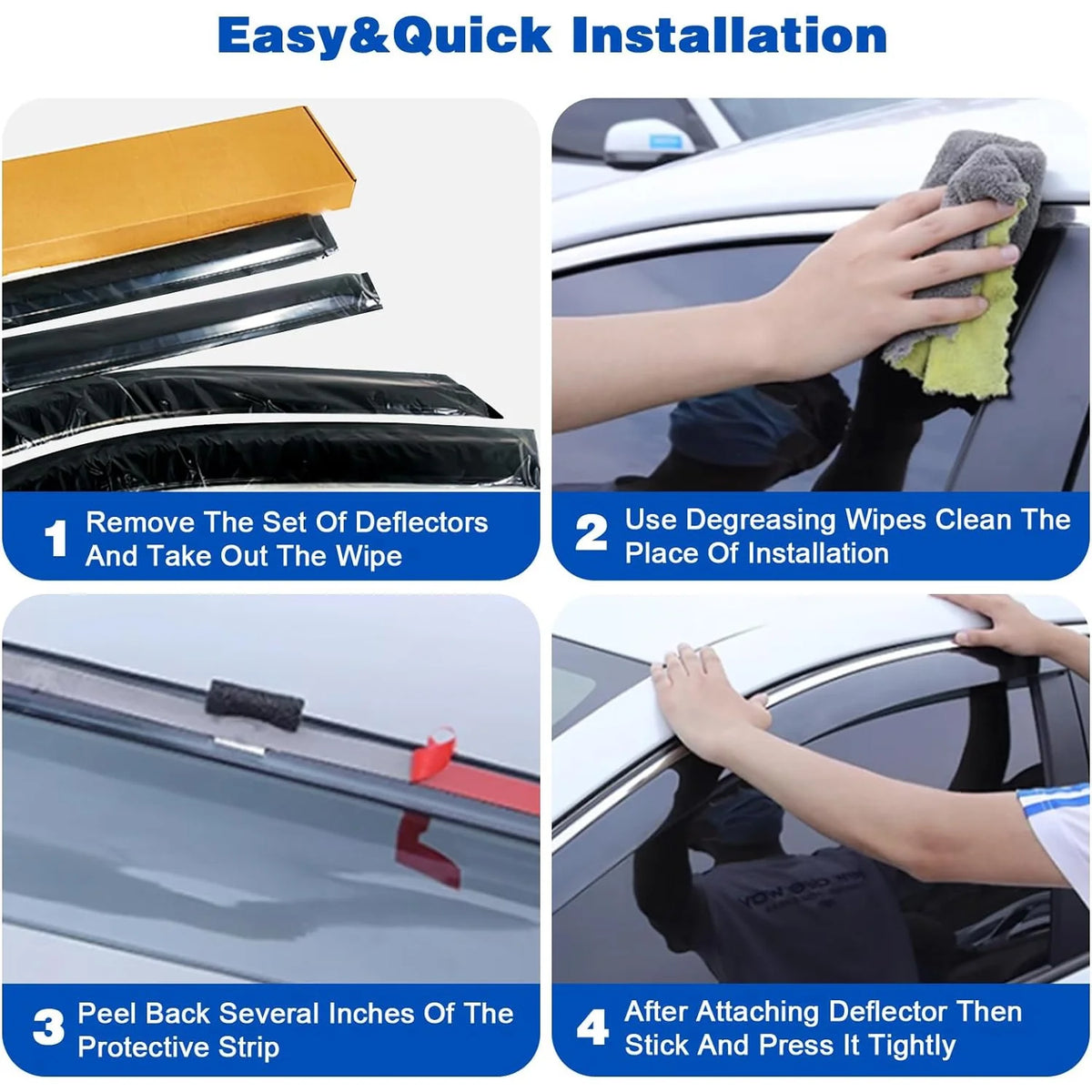 4Pcs Car Window Visors for 2019-2023 Toyota RAV4 P613040
