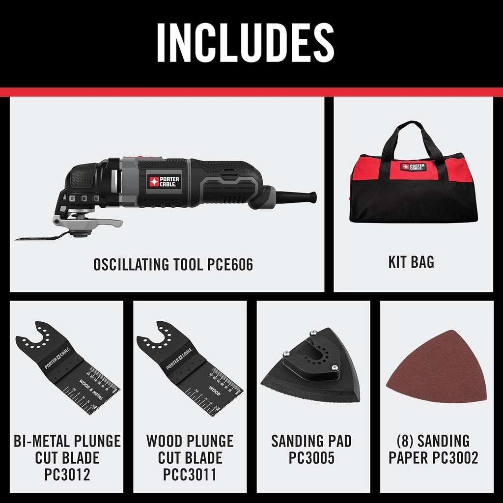 Oscillating Multi-Tool Kit, 3.0-Amp, 11-Piece, Corded M189959
