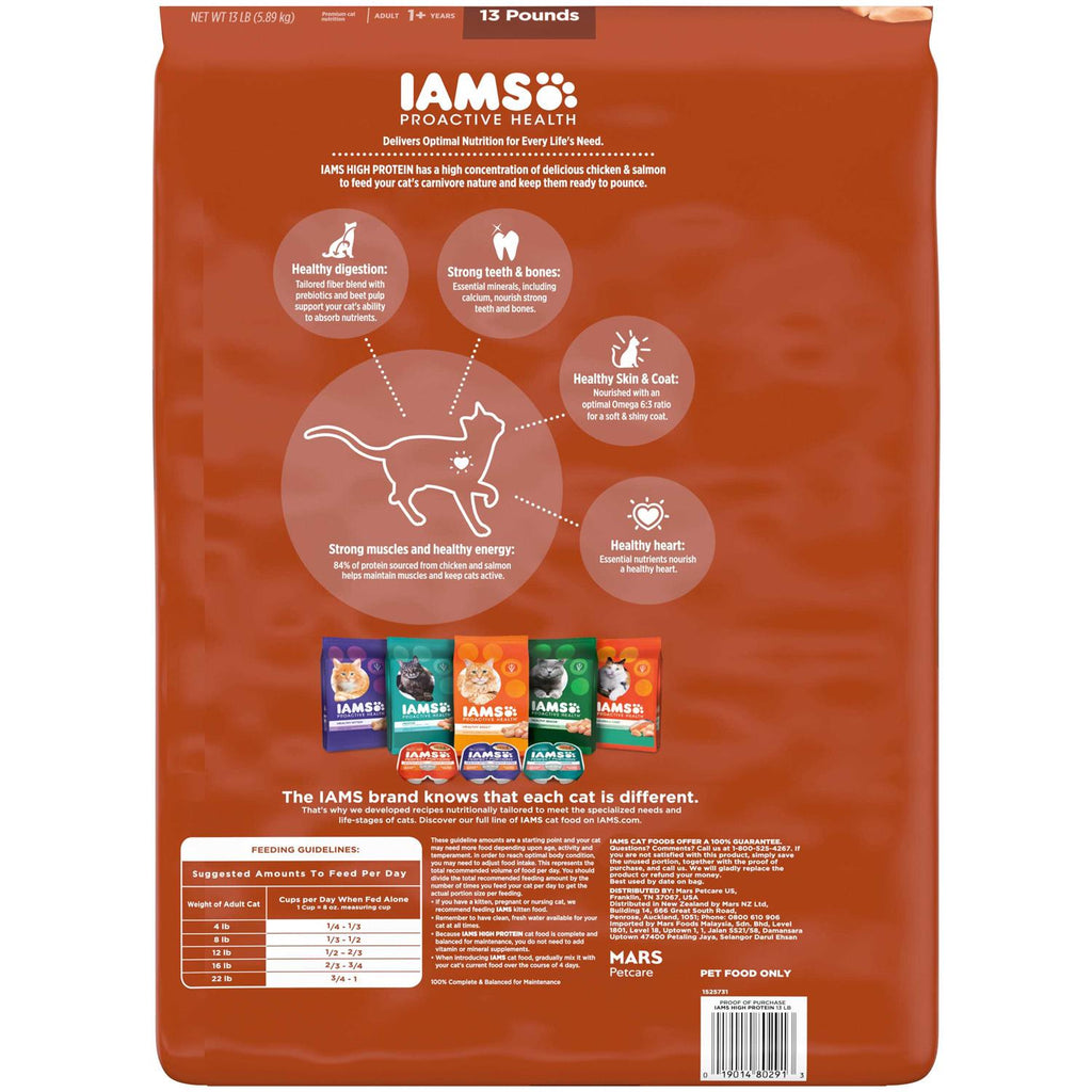 High Protein Chicken & Salmon Dry Cat Food H967754