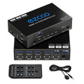 4-Port USB 3.0 KVM Switch HDMI 4K 60Hz with USB Peripheral Hub and IR Remote U41610