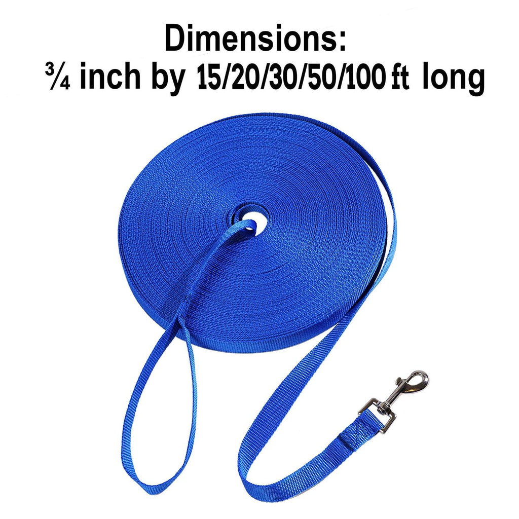 Dog Puppy Training Leash 15ft 20ft 30ft 50ft 100ft D67355