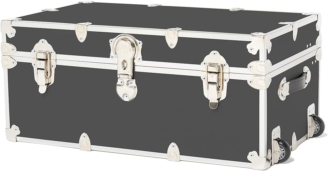 Large Storage Trunk with Mounted Wheels 32x18x14 Slate N58066