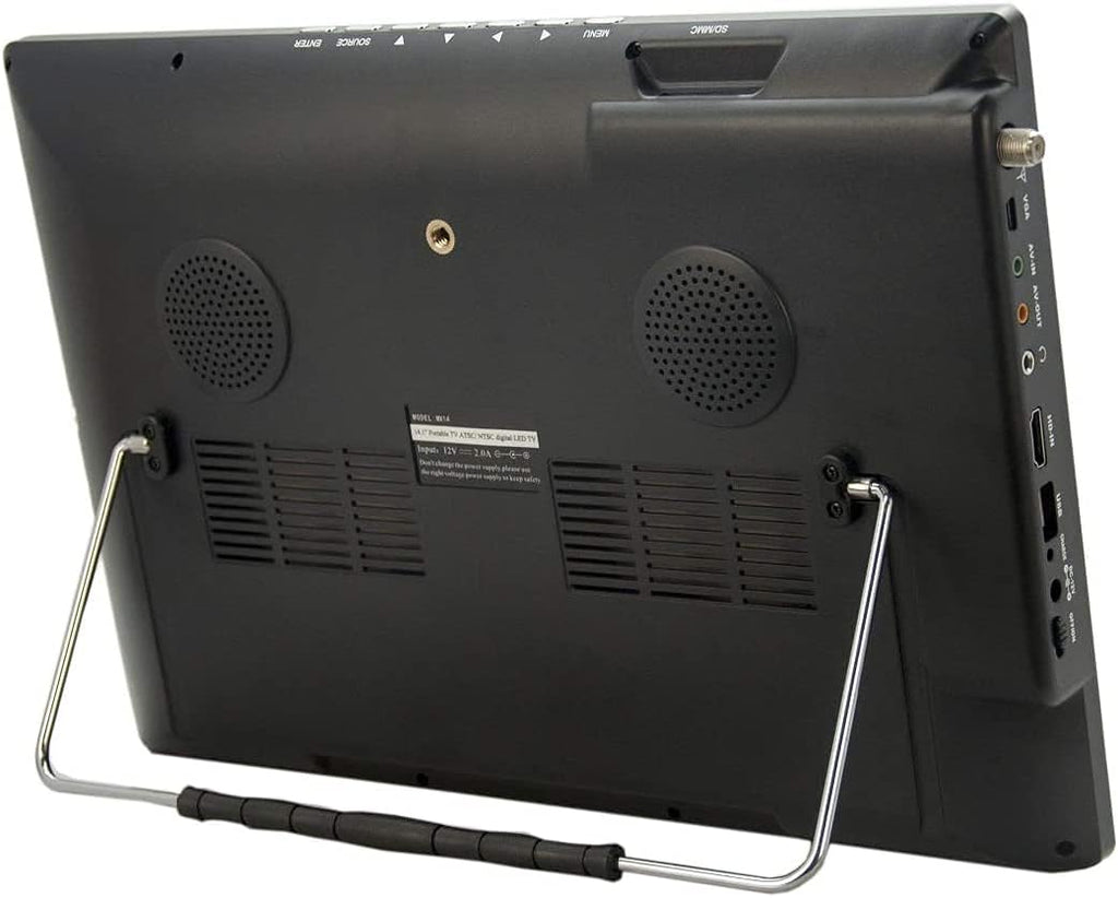 14.1 Portable Widescreen LED TV with HDMI, USB/SD Card Slot, and Remote Control P1195