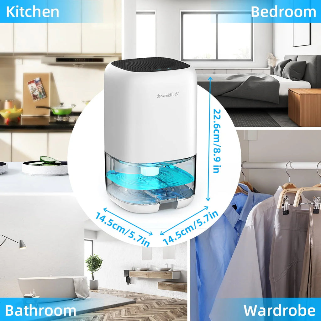 Portable Ultra Quiet Dehumidifier 1000ML U6063