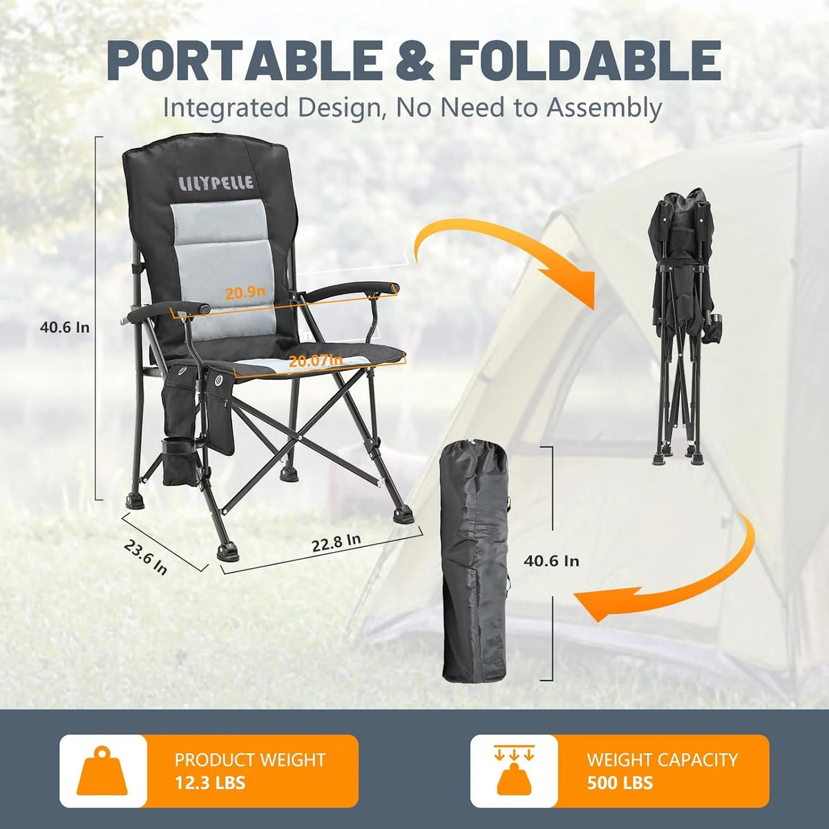 Heated Folding Camping Chair H14947
