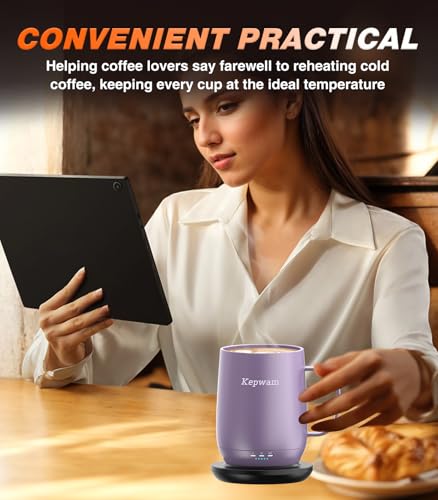 16oz Self Heating Coffee Mug with Temperature Control N95720