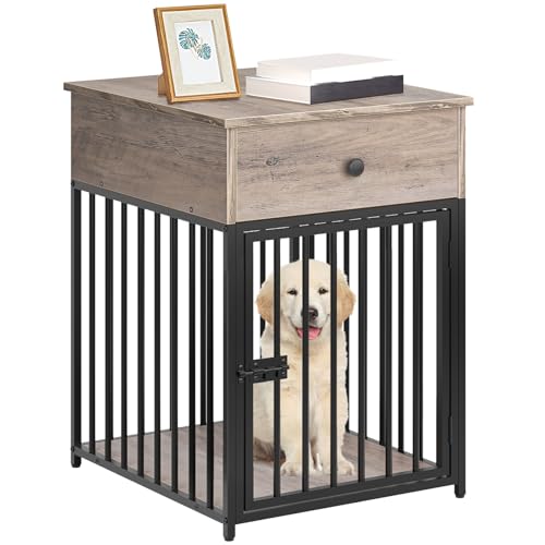 Wooden Dog Crate Furniture with Drawer V3182