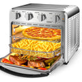 16QT Air Fryer Oven, 4 Slice Toaster Convection Air Fryer, Silver K353