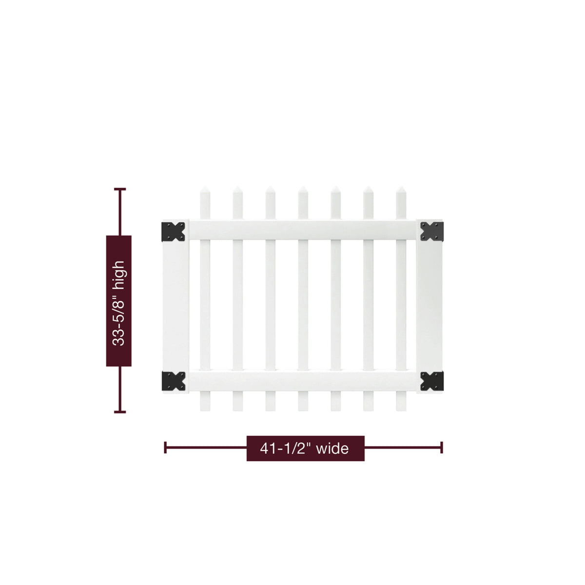 White Vinyl Picket Fence Gate X94980