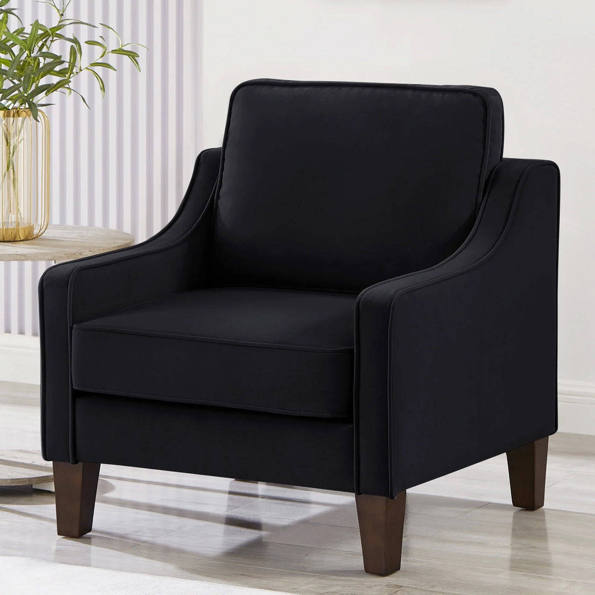 Black Velvet Armchair L83224