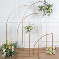 Gold Metal Half Moon Arch Backdrop Stand Set Of 4 G702