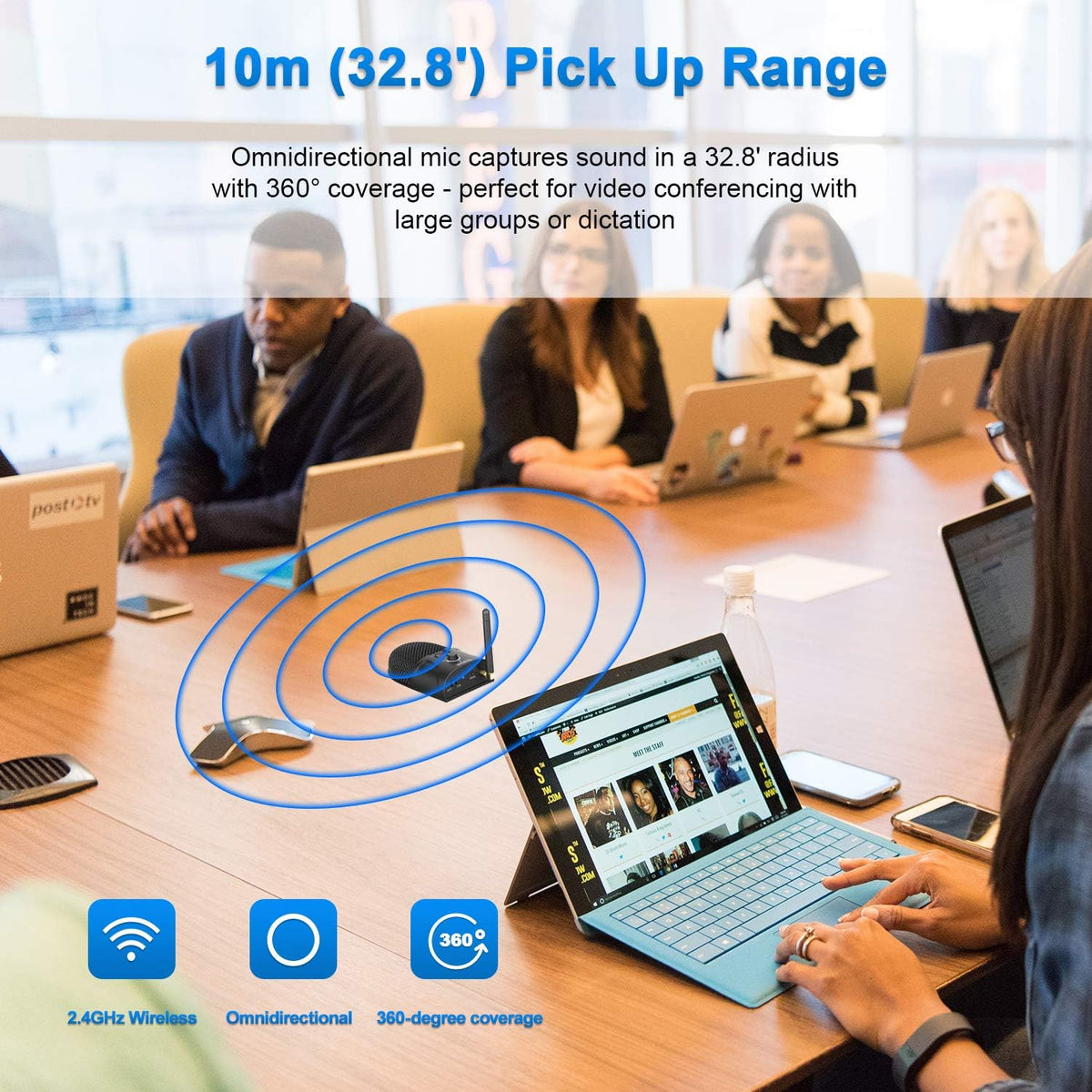 2.4GHz Wireless Omnidirectional USB Conference Microphone P5780