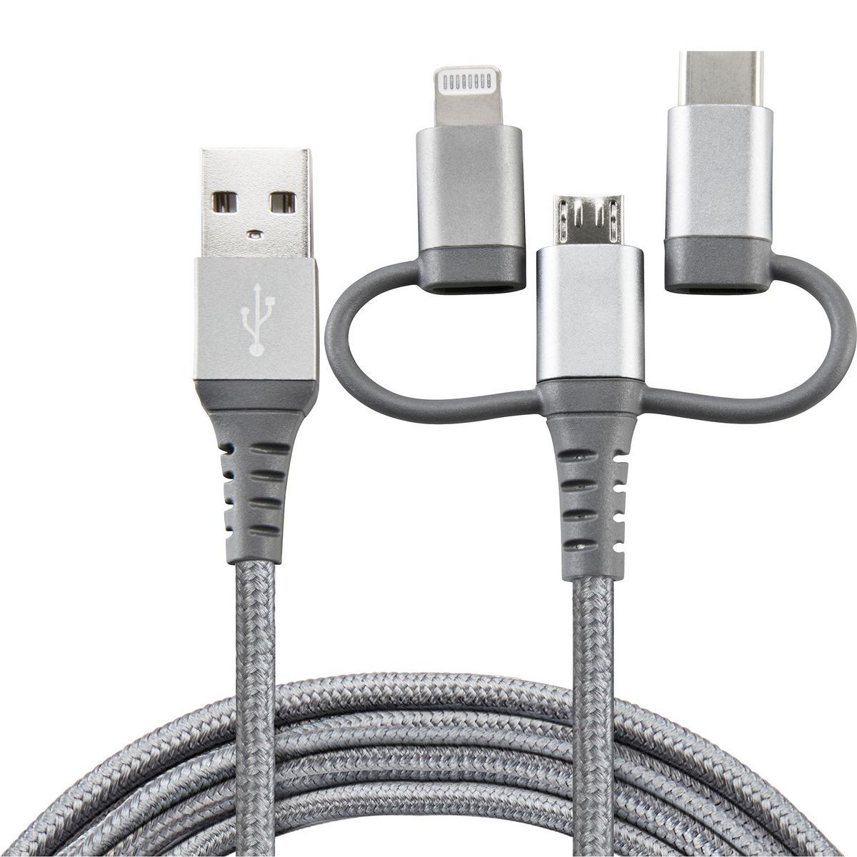 3-in-1 Braided Charging Cable X31036