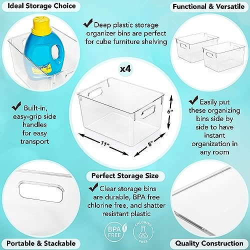 Clear Plastic Storage Bins X146