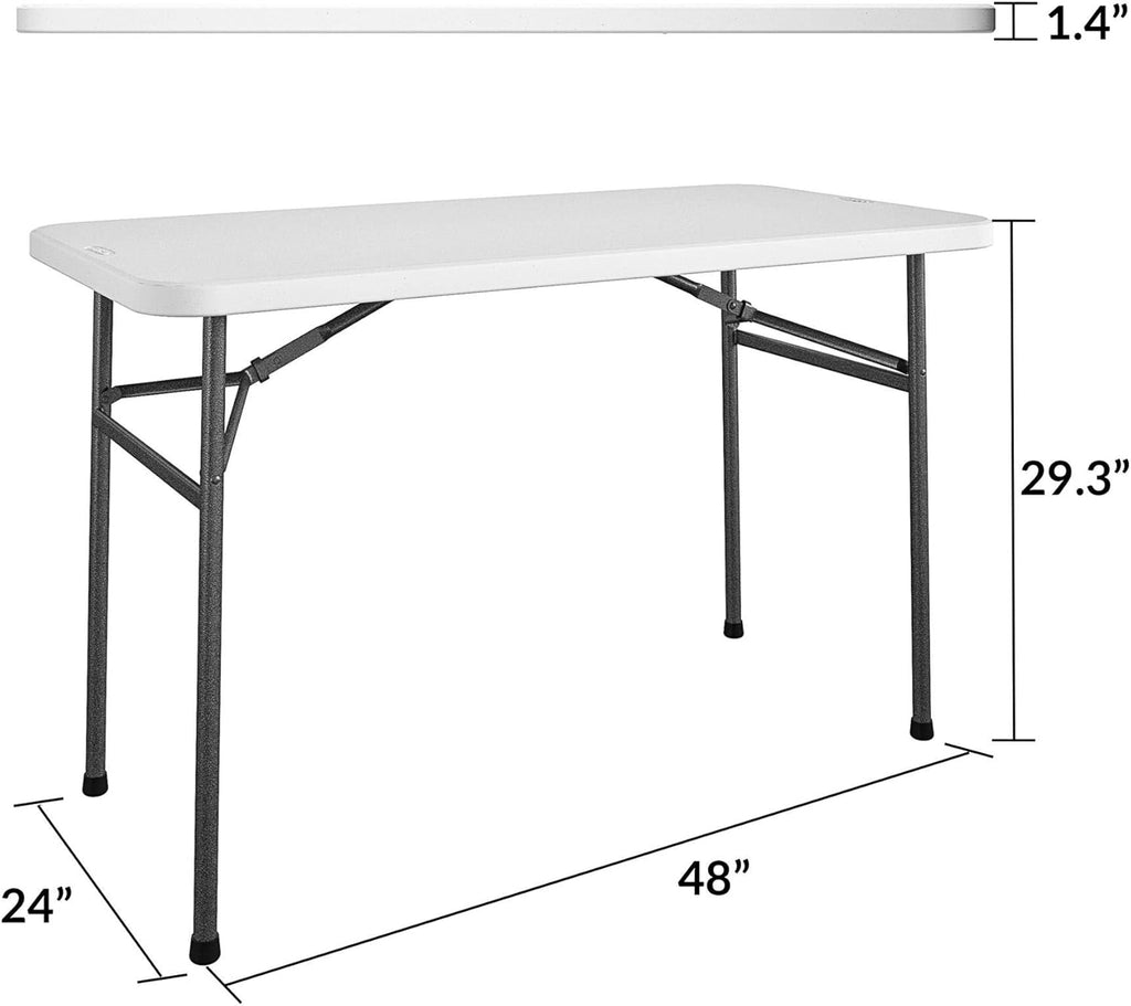 White 4 ft. Folding Utility Table O18629