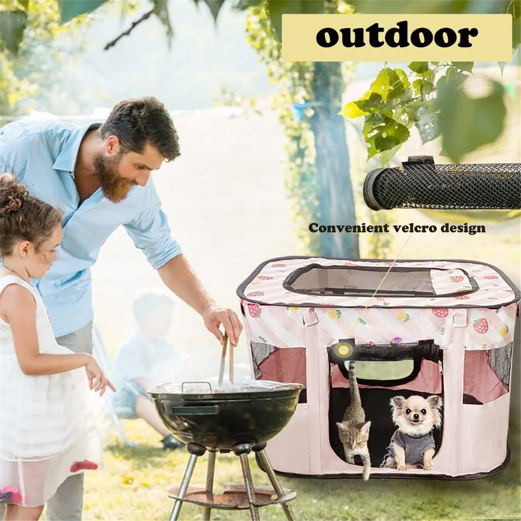 Foldable Cat Playpen with Carrying Case C33244