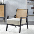 Black Cane and Solid Wood Accent Chair T375101