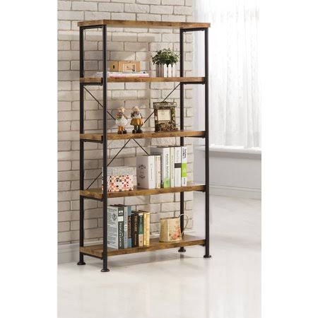 Antique Wood Metal Bookcase Z602