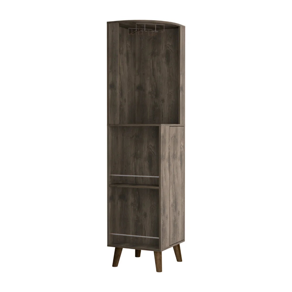 Dark Brown Corner Bar Cabinet P69167