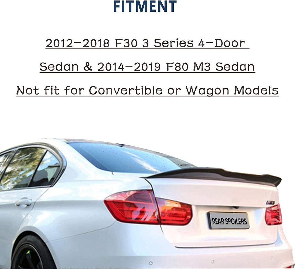 Rear Spoilers Wings Carbon Fiber Style (Black) P8186
