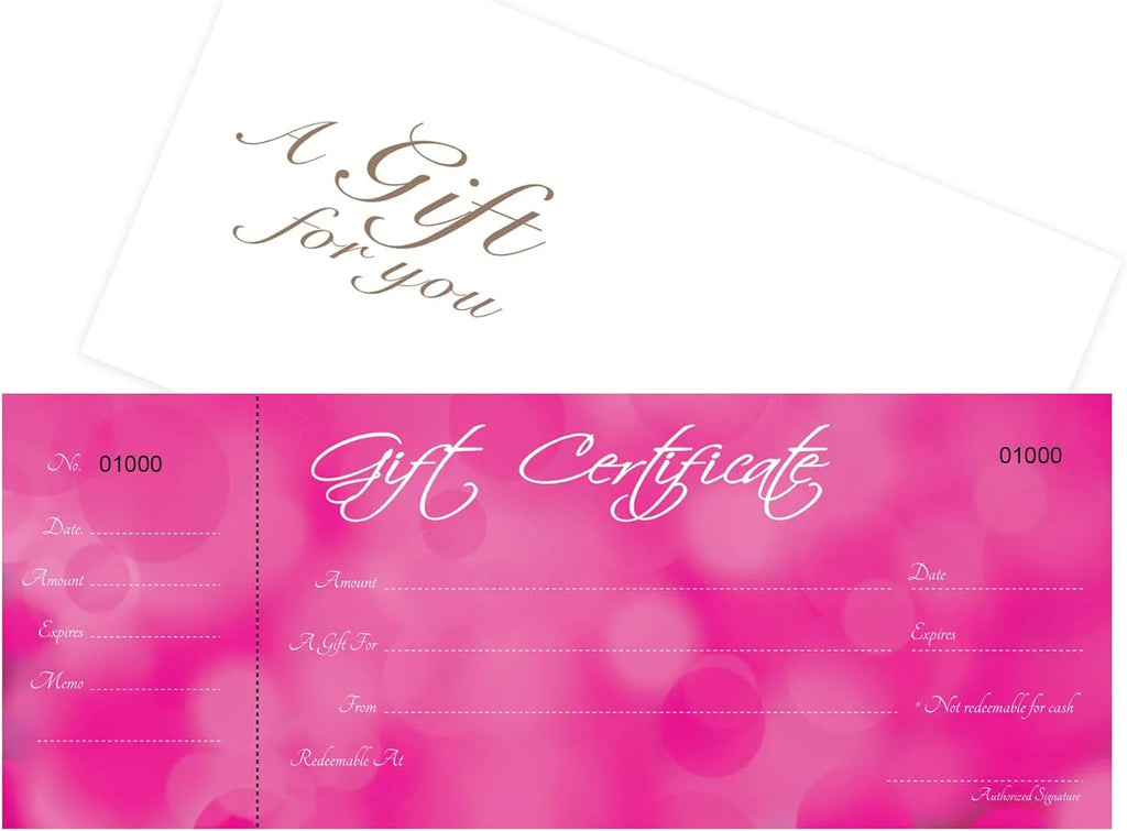 Blank Gift Certificates 25 Set with Matching Envelopes C883259