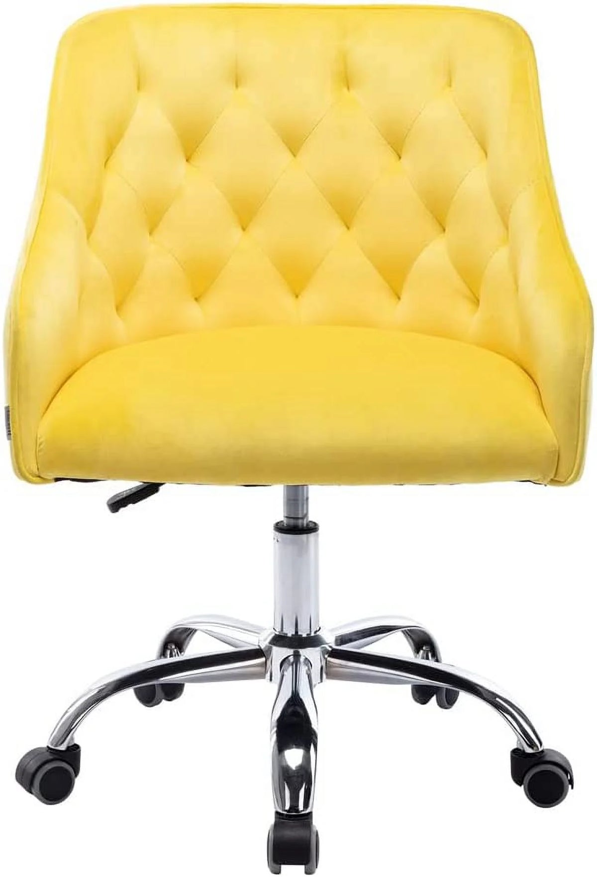 Velvet Upholstered Tufted Swivel Office Chair with Wheels T86266