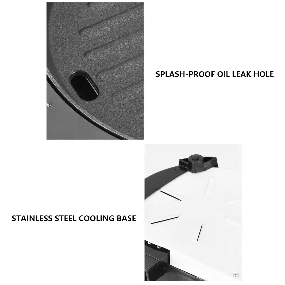2 in 1 Electric Hot Pot Barbecue Grill Non-Stick Pan Y690