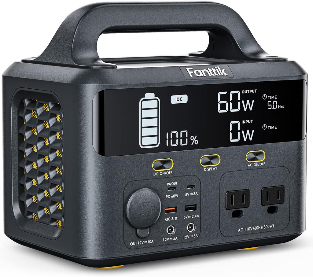 Portable Power Station 299Wh Lithium Battery with 2 AC Outlets X550848