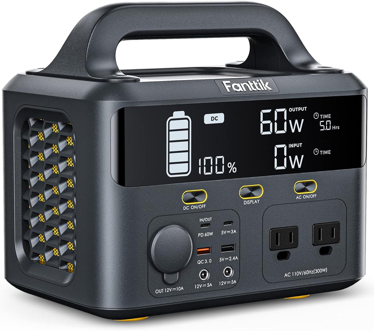 Portable Power Station 299Wh Lithium Battery with 2 AC Outlets X550848