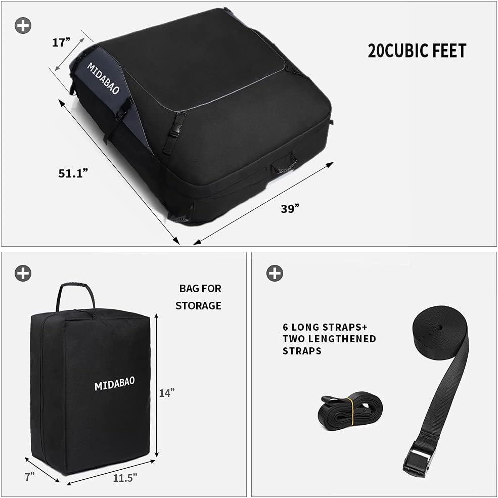 20 Cubic Waterproof Car Roof Top Carrier M43804
