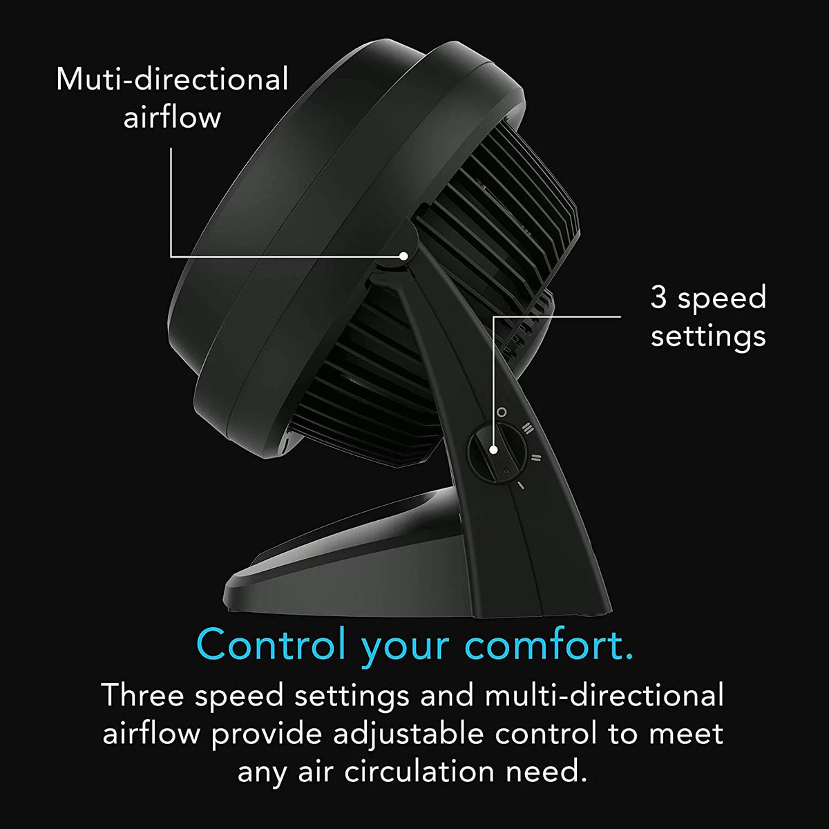 Quiet Large Air Fan with 3 Speed Control A321024