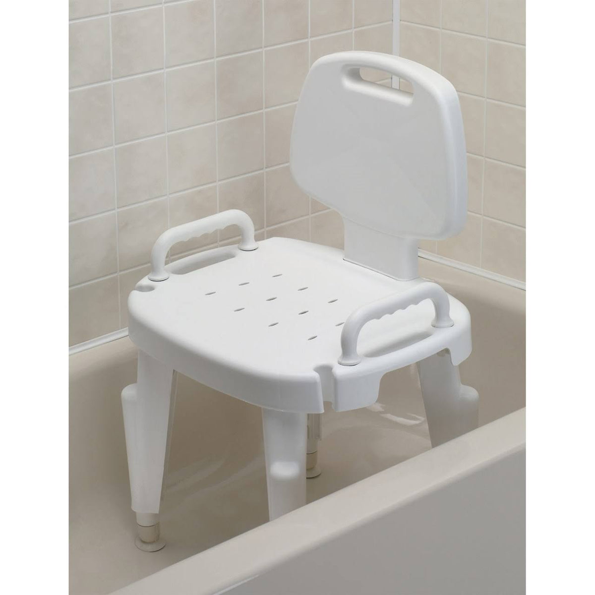 Adjustable Shower Seat with Arm and Back D47386