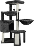 Darkgray Cat Tree with Cat Condo and Two Hammocks A11355