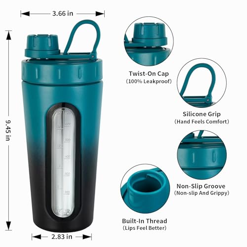 28 oz Stainless Steel Protein Shaker Bottle B457374